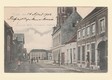 De Markt en het Stadhuis vanuit de Langstraat omstreeks 1900, maar nu in kleur