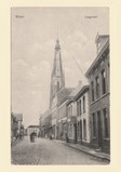 Gezicht in de Langstraat met op de achtergrond de St. Martinustoren, rond 1910