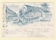 Een zgn Lithokaart van Pensionaat St. Louis. Deze kaart werd in 1899 verstuurd naar Oostenrijk.