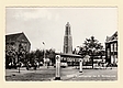 Kijk op de St. martinustoren vanaf de Wilhelminasingel in 1968.